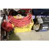 Image 2 : TWIN TANK COMPRESSOR -  AIR HOSE & MISC TOOLS