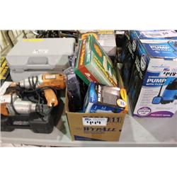 BOX OF ASSORTED TOOLS
