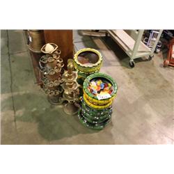 LOT OF ASSORTED FLOWER VASES & POTS