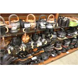POTTERY CUPS & TEA KETTLES