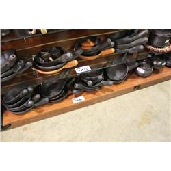 SHELF OF POTTERY COOKWARE
