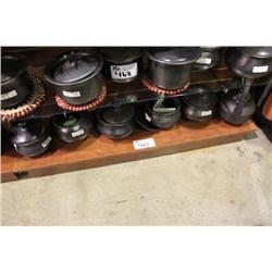 SHELF OF POTTERY COOKWARE