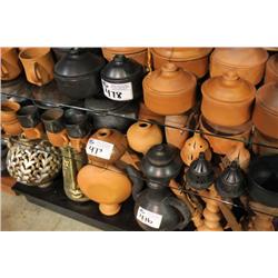 SHELF OF ASSORTED POTTERY