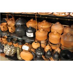 SHELF OF ASSORTED POTTERY