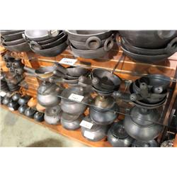 SHELF OF POTTERY COOKWARE