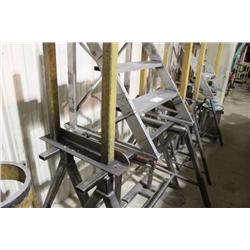 METAL SHOP STAIRS -  SAW HORSES & PIPE STAND