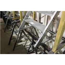 METAL SHOP STAIRS -  SAW HORSES & PIPE STAND