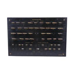 Remington Bullet Board Nice display of Remington Center Fire Rifle cartridges on a 3 foot by 2 foot 