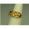 Image 1 : Very High Quality 10K Yellow Gold Ladies Ring Set with 6 custom Radiant cut intense orange Citrines 