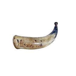 Horn Bank Enscribed Miguel Vidal Circa 1850s.Circa 1850s.