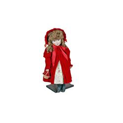 Porcelain Doll - "Little Red Riding Hood" Contemporary with jointed porcelain body, excellent overal
