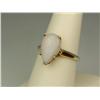Image 2 : Pleasant 10K Yellow Gold Ladies Ring Set with a fine pear shape Australian Opal weighing over 3.00 c