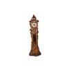 Image 1 : Wooden Italian Grandfather Clock Heavily carved, incised dial with porcelain numbers, three weight m