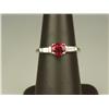 Image 1 : Hi-Quality 14K WG Ladies Vintage Estate Ring Set with a fine oval red ruby weighing 1.09 carat and 2