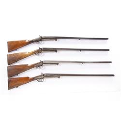 Lot of 4 Husqvarna's Mdl 20 12/16 ga SNs:112540,105979,17168,117043, Nice lot of  double barrel, exp