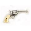 Image 1 : Colt SAA Cal .38WCF SN:226171 Single action 6 shot revolver ,.38WCF, Renickeled, ivory grips with Me