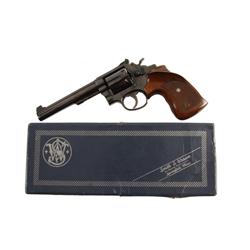 Smith & Wesson Mdl 14-2 .38SP SN:K752961 Double action 6 shot target revolver. Blued finish, wood ch