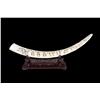 Image 1 : Beautiful Hand Carved Antique Ivory Tusk Over approx 100 years old, very finely hand carved with fig