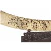 Image 5 : Beautiful Hand Carved Antique Ivory Tusk Over approx 100 years old, very finely hand carved with fig