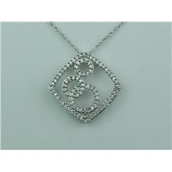 Marvelous 10K White Gold Ladies Necklace Pave set with 88 round diamonds weighing approx. 0.40 carat