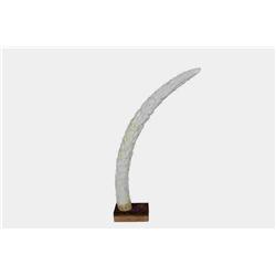 Antique Pre-Ban Ivory Tusk Entitled "People Tree", measures 27"L on a wood base. ONLY TO BE SOLD IN 