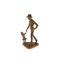 Fine Art Bronze, Entitled "Let's Dance" Original by noted Arizona artist Paula Yates. Measures appro