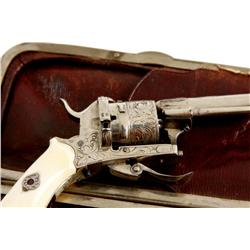 European Pin Fire Cal 6.5mm SN:NVSN Very nice 6 shot 6.5mm Pin fire pocket or purse revolver probabl