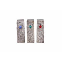 Lot of 3 Sterling Silver Lipstick Holders Very finely engraved, they pull out and then have a hinged