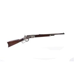 Winchester Mdl 1873 Cal .32WCF SN:554542 Lever action hunting rifle in .32-20 caliber, cut down to c