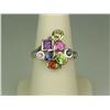 Image 1 : Gorgeous 10K WG Ladies Designer Ring Finely crafted, bezel set with high quality multi-colored gemst