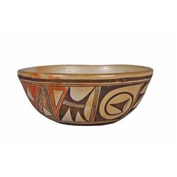 Hopi Polychrome Bowl Measures 8 1/2"Wx3 1/2"H, unsigned, in overall good condition.Measures 8 1/2"Wx