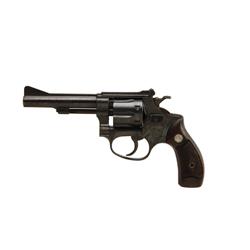 Smith & Wesson Mdl 34 Cal .22LR SN:12354 Early double action 6 shot Kit Gun. Blued finish, checkered