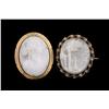 Image 1 : Collection of 2 Antique Cameo's Both are set in what appears to be yellow gold.Both are set in what 