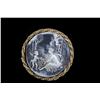 Image 1 : Antique Ladies Cameo Pendant Featuring a lady in the garden with two cherubs, surrounded by a rope c