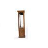 Image 1 : Contemporary Knicknack Showcase Walnut, two glass shelves, mirrored back, one door storage, lighted,