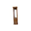 Image 1 : Contemporary Knicknack Showcase Walnut, two glass shelves, mirrored back, one door storage, lighted,
