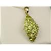 Image 1 : Ladies 10K YG Waterfall Design Pendant Very elegant, set with over 20 multi-shaped green peridot wei