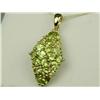 Image 2 : Ladies 10K YG Waterfall Design Pendant Very elegant, set with over 20 multi-shaped green peridot wei