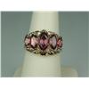 Image 1 : Vibrant 10K Yellow Gold Ladies Ring Fine set with 5 MQ cut pink tourmaline weighing approx. 3.00 car