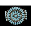 Image 1 : Ladies Navajo Turquoise Bracelet Set in sterling, old pawn design.Set in sterling, old pawn design.