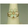 Image 1 : Hi-Quality 14K YG Ladies Flower Design Ring Set with 6 very fine quality Opal weighing approx. 2.00 