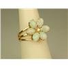 Image 2 : Hi-Quality 14K YG Ladies Flower Design Ring Set with 6 very fine quality Opal weighing approx. 2.00 