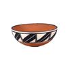 Image 1 : Santo Domingo Pueblo Terra Cotta Bowl Has white and black geometric design, signed "AMTL SDP" on bot