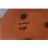 Image 2 : Santo Domingo Pueblo Terra Cotta Bowl Has white and black geometric design, signed "AMTL SDP" on bot
