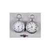 Image 1 : Collection of 2 Silver Plated Pocket Watches Both are Illinois Watch Co., open face, dated 1852 KW/K