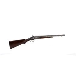 J Richard Coach Gun 12ga SN:18884 Double barrel side by side shotgun with exposed hammers made in Be