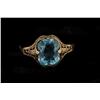 Image 1 : Art Deco Ladies Topaz Ring Set in 14K gold with a very fine filligre type design.Set in 14K gold wit