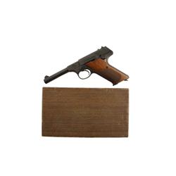 Colt Huntsman Cal .22LR SN:189776C Semi auto hunting pistol. Blued finish, checkered walnut grips, 4