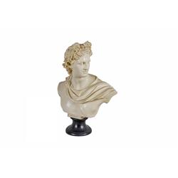 Stone Bust of "Apollo" Victorian Era, unsigned, in overall good condition, measures 22"Hx15"W, on bl