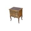 Image 2 : Pair of Oak Night Stands Two drawers with pressed pattern fronts, measures 21"Lx15 1/2"Dx25"H.Two dr